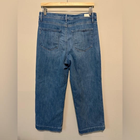 PAIGE Nellie Culotte High Rise Wide Leg Jean Snow Bunny Size 30 - Picture 5 of 11